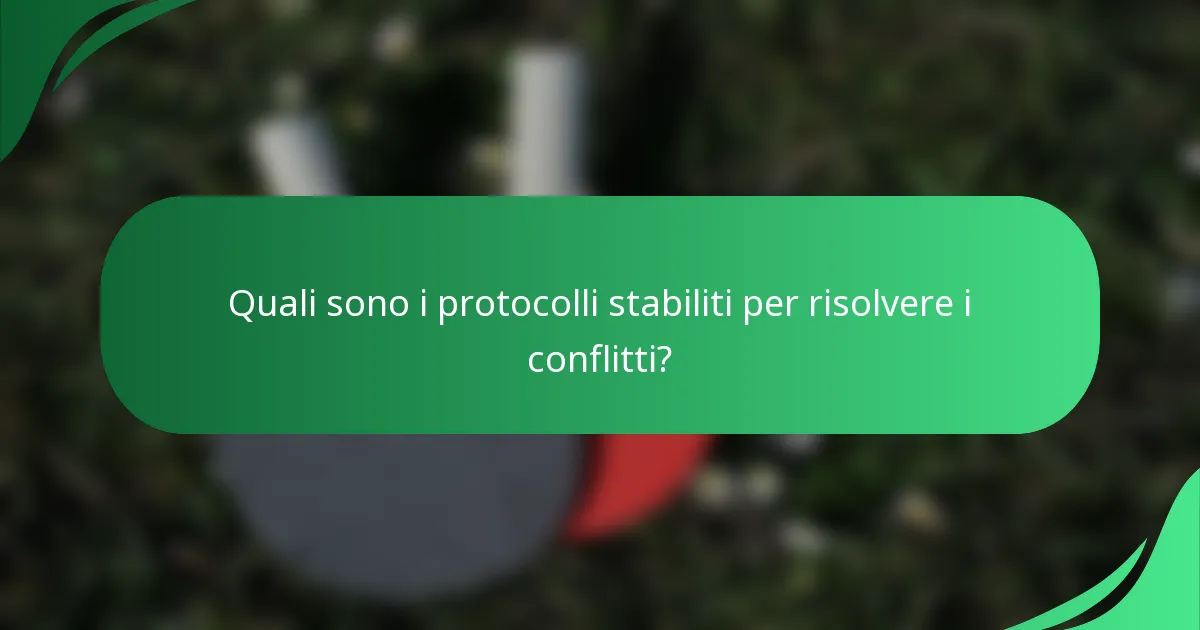 Quali sono i protocolli stabiliti per risolvere i conflitti?